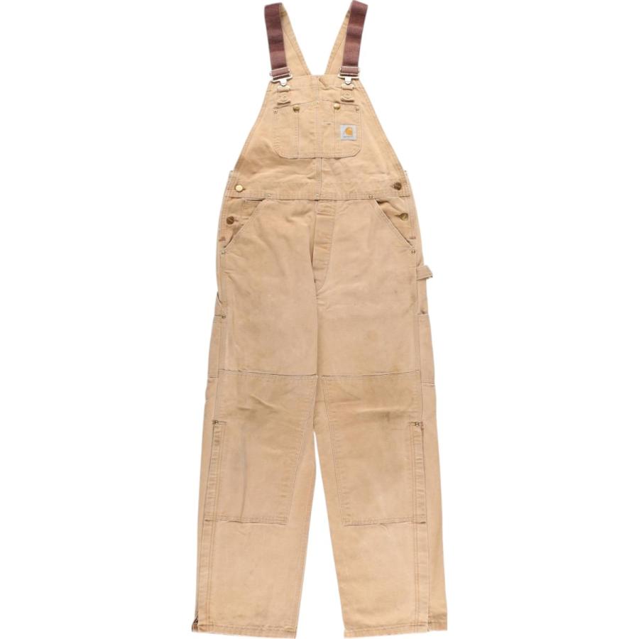 古着 カーハート Carhartt ダブルニー ダック オーバーオール メンズw34相当 /eaa565022 Carhartt（カーハート） 古着 ダブルニー ダック オーバーオール