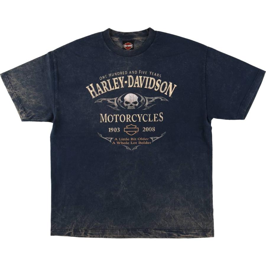 古着 00年代 ハーレーダビッドソン Harley-Davidson ドクロ柄 スカル柄
