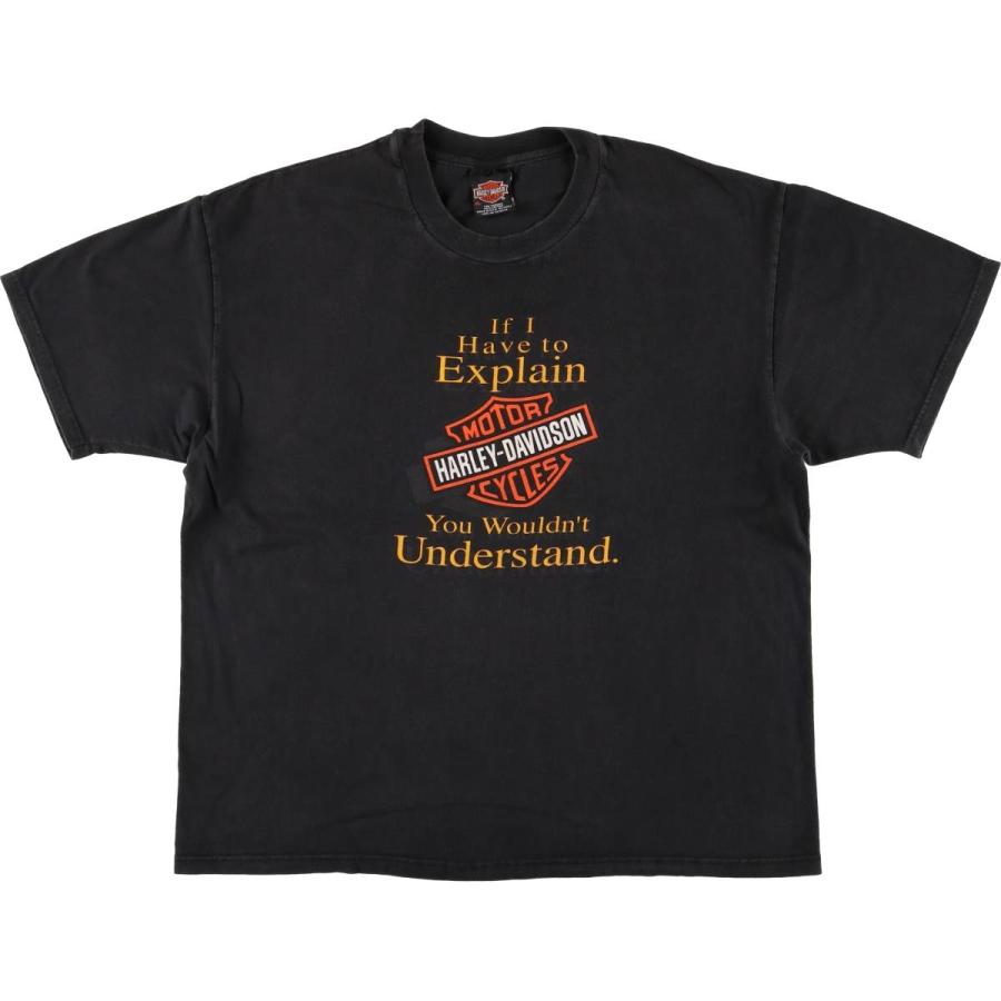 古着 ハーレーダビッドソン Harley-Davidson 鷲柄 イーグル柄 モーター 