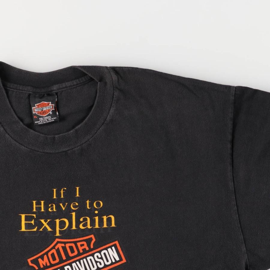 古着 ハーレーダビッドソン Harley-Davidson 鷲柄 イーグル柄 モーター 