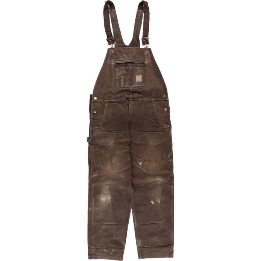 Carhartt カーハート　ダック生地　ダブルニー オーバーオール w34 Carhartt FR ビブオーバーオール ダック地 ダブルニー 紺 W34
