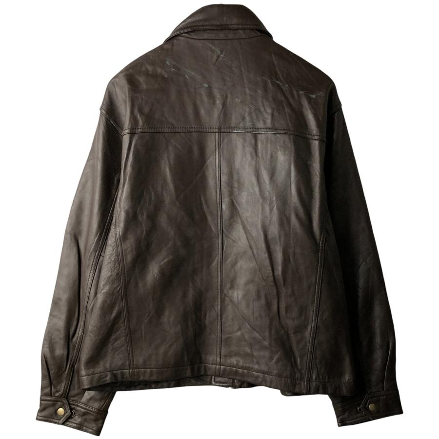 古着 Colebrook スイングトップタイプ 中綿入り レザーブルゾン メンズ