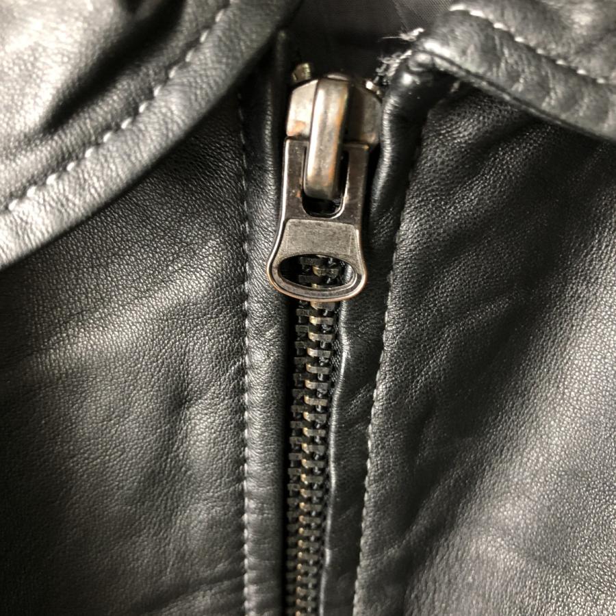 古着 HEAVY スイングトップタイプ レザーブルゾン メンズM相当