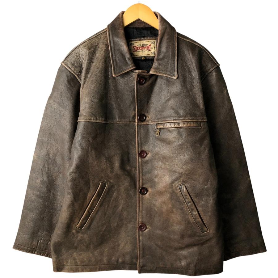 ユーロヴィンテージ 裏地キルティング レザーカーコート レア ユーロヴィンテージ 裏地キルティング レザーカーコート レア