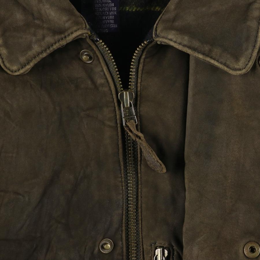 NAUTICA（ノーティカ） 古着 90年代 中綿入り レザージャケット メンズ