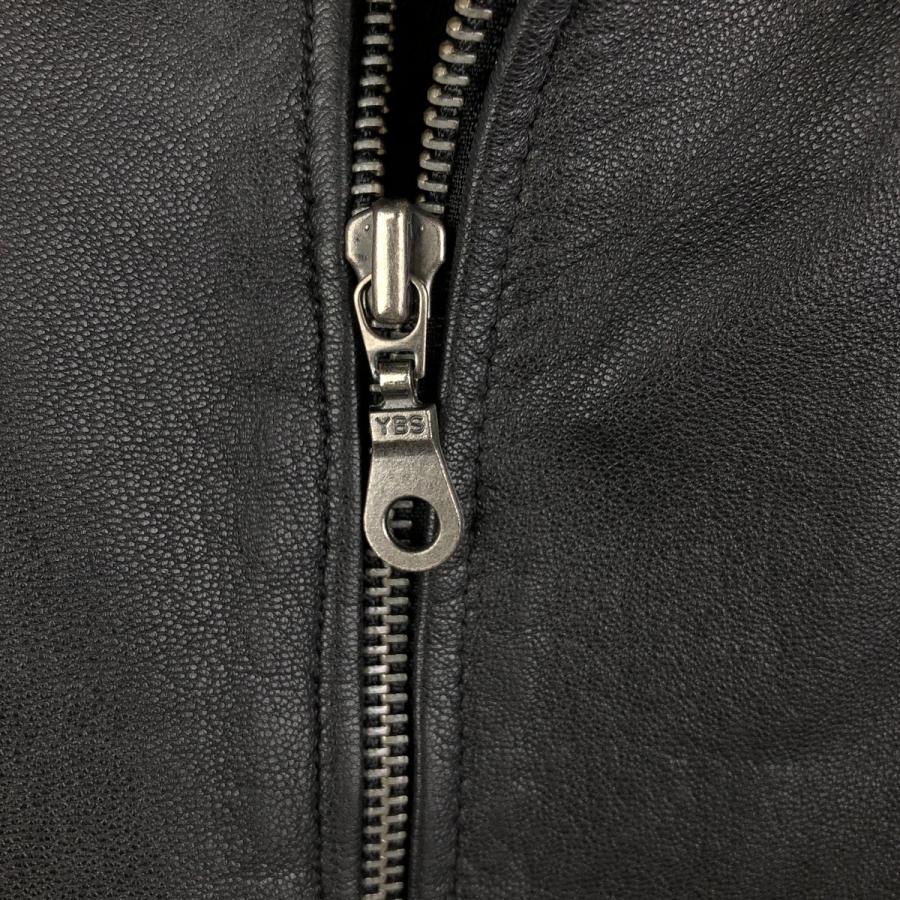 古着 スイングトップタイプ 中綿入り レザーブルゾン メンズXL相当