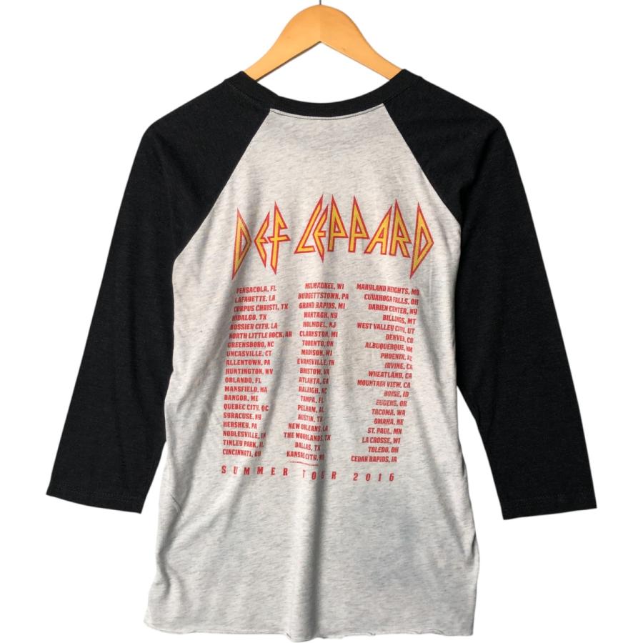 古着 NEXT LEVEL DEF LEPPARD デフレパード 七分袖 ラグラン バンドT 
