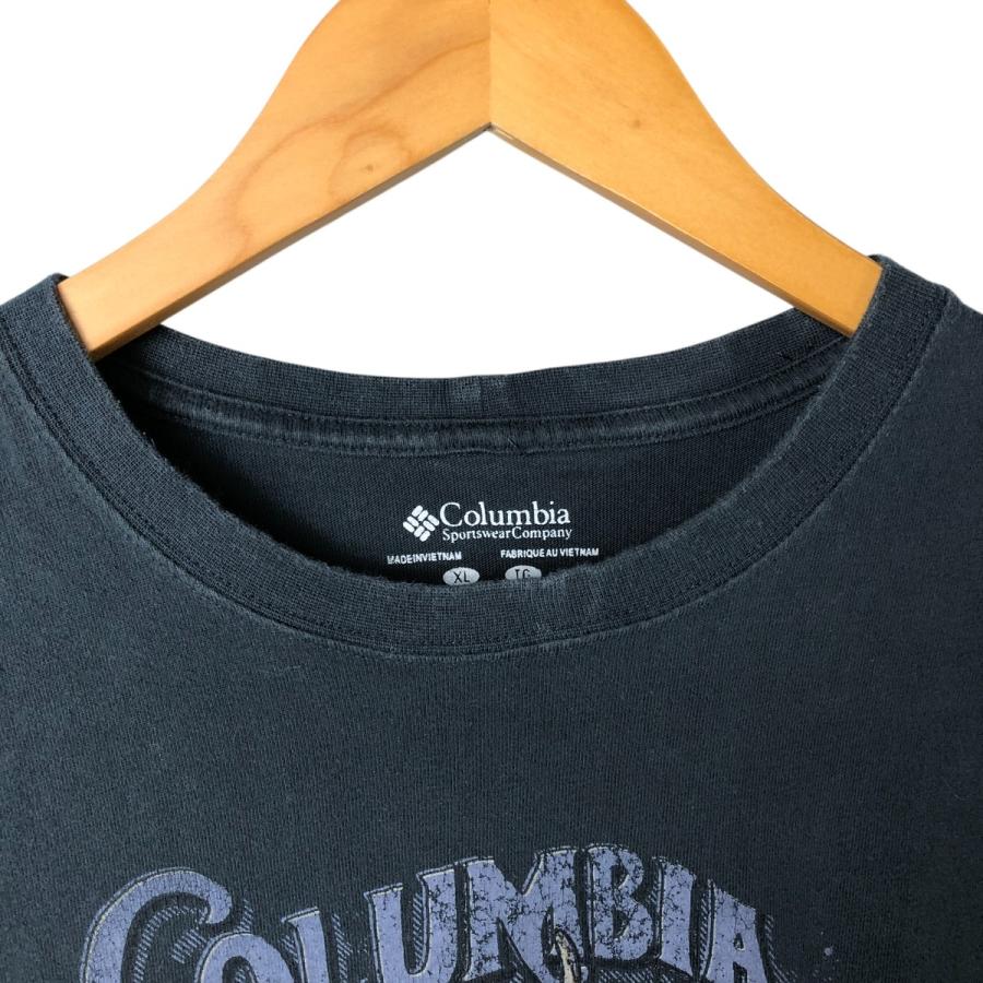 90s columbia ロンt カットソー　犬　USA製 Columbia 古着 コロンビア 犬柄 ロングTシャツ ロンT メンズXL