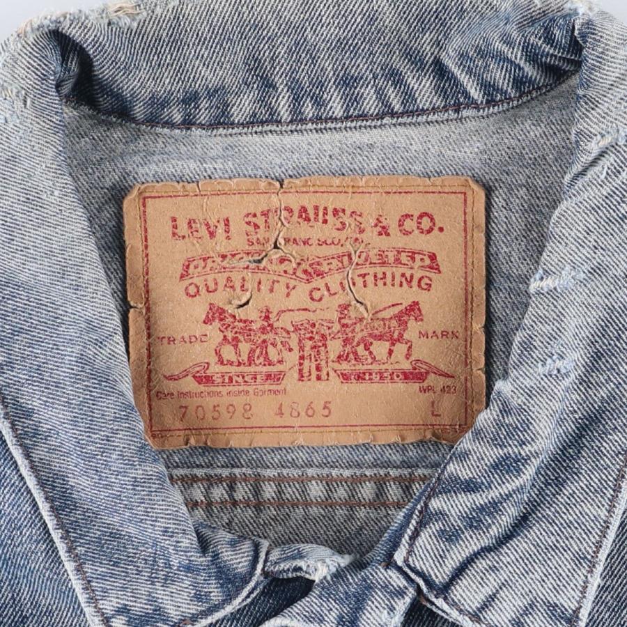 USA製 Levi's リーバイス 70598 4865 デニムジャケット Levi's 古着 90年代 リーバイス 70598-4865 デニムジャケット G