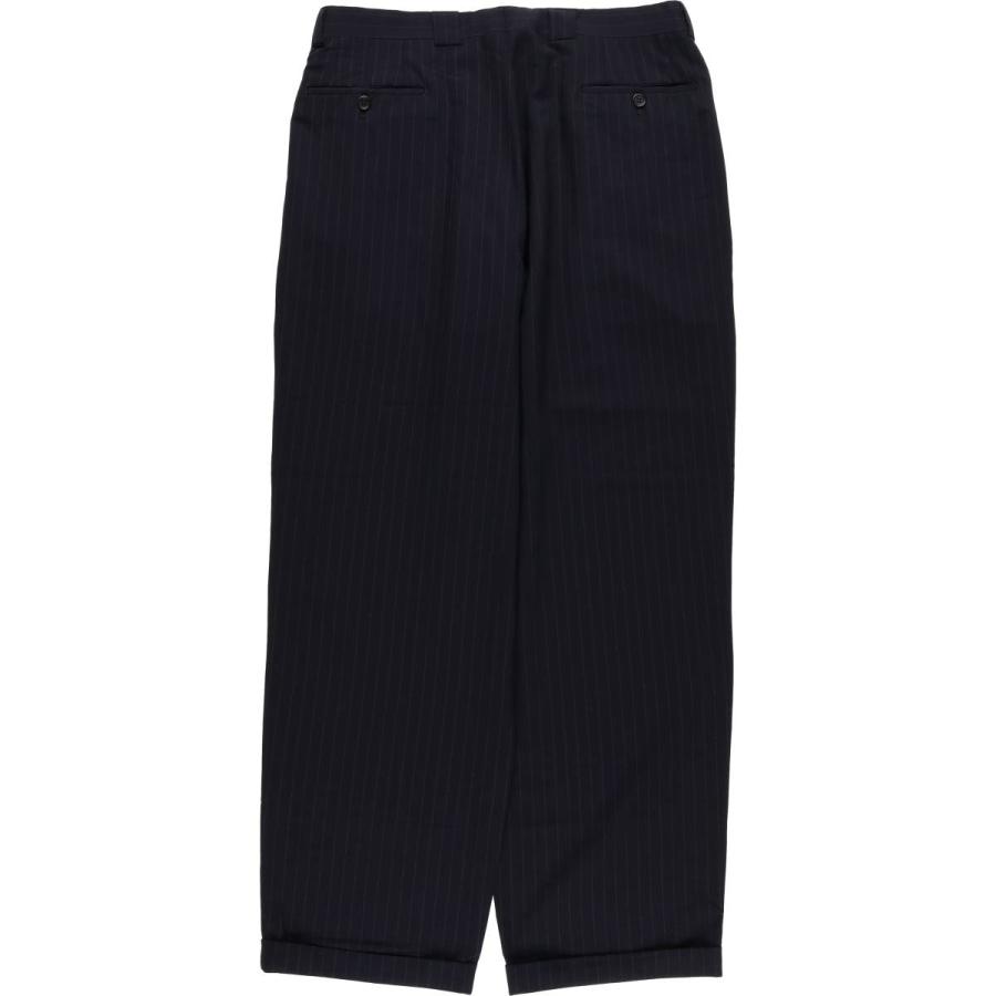 新品　ARMANI ストライプ　ワイドパンツ　グッドディテール SET】アシンメトリーメッシュストライプトップ+デニムワイド