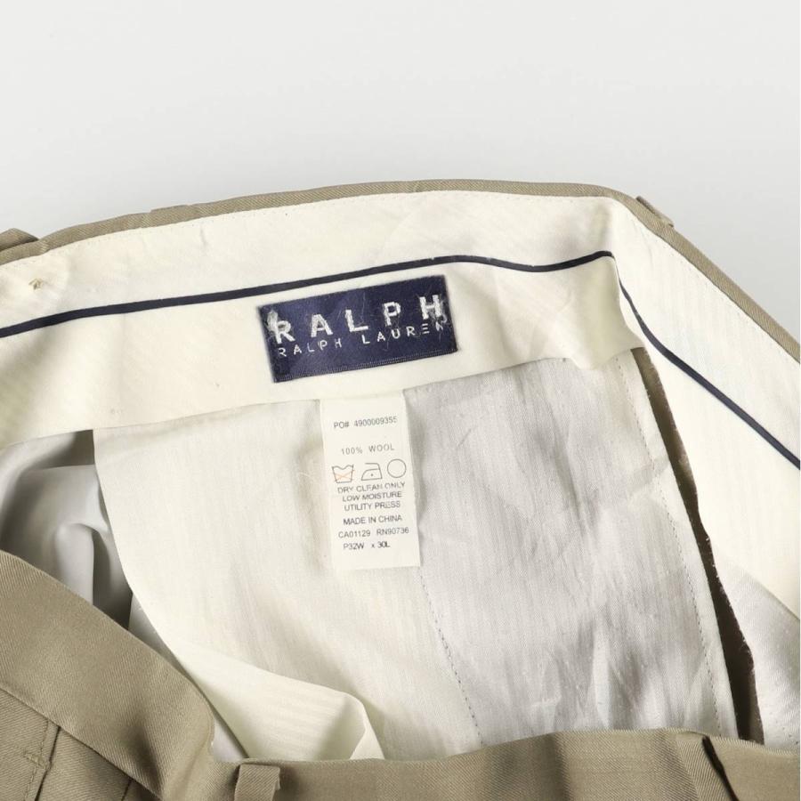 RALPH LAUREN  メンズ ツータック スラックス 32W x 30L 古着 ラルフローレン Ralph Lauren RALPH ツータック ウール