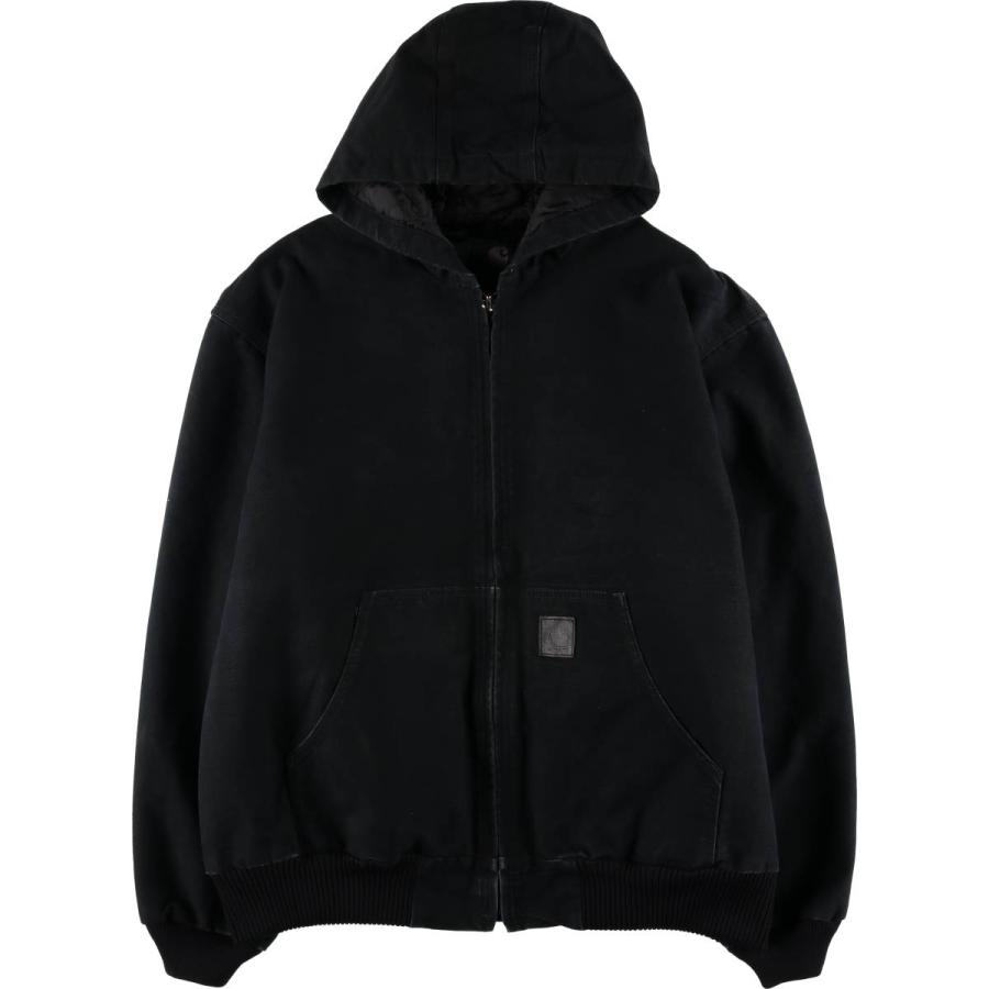 carhartt カーハート 中綿入りジャケット ブラック M XL相当 Carhartt 古着 カーハート アクティブジャケット 中綿入り