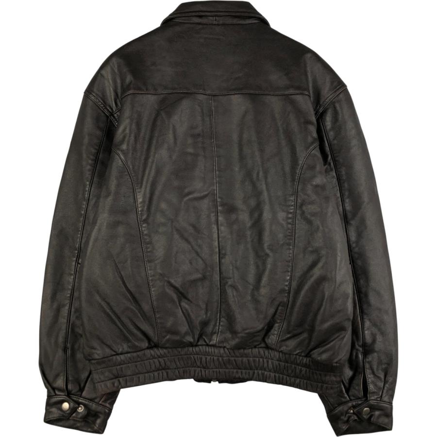 PIERRE CARDIN レザージャケット Vintage Pierre Cardin Black Leather Jacket Biker Moto Size L Black