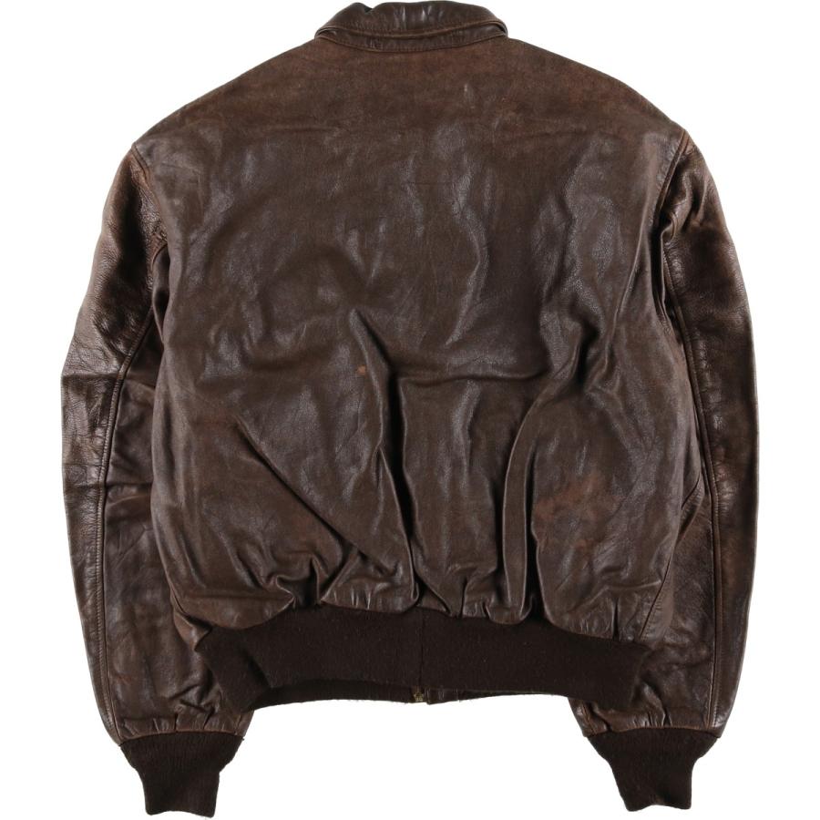 古着 民間品 A-2タイプ レザーフライトジャケット メンズL相当