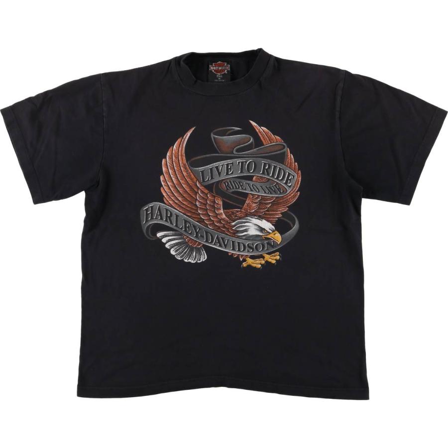 古着 ハーレーダビッドソン Harley-Davidson 鷲柄 イーグル柄