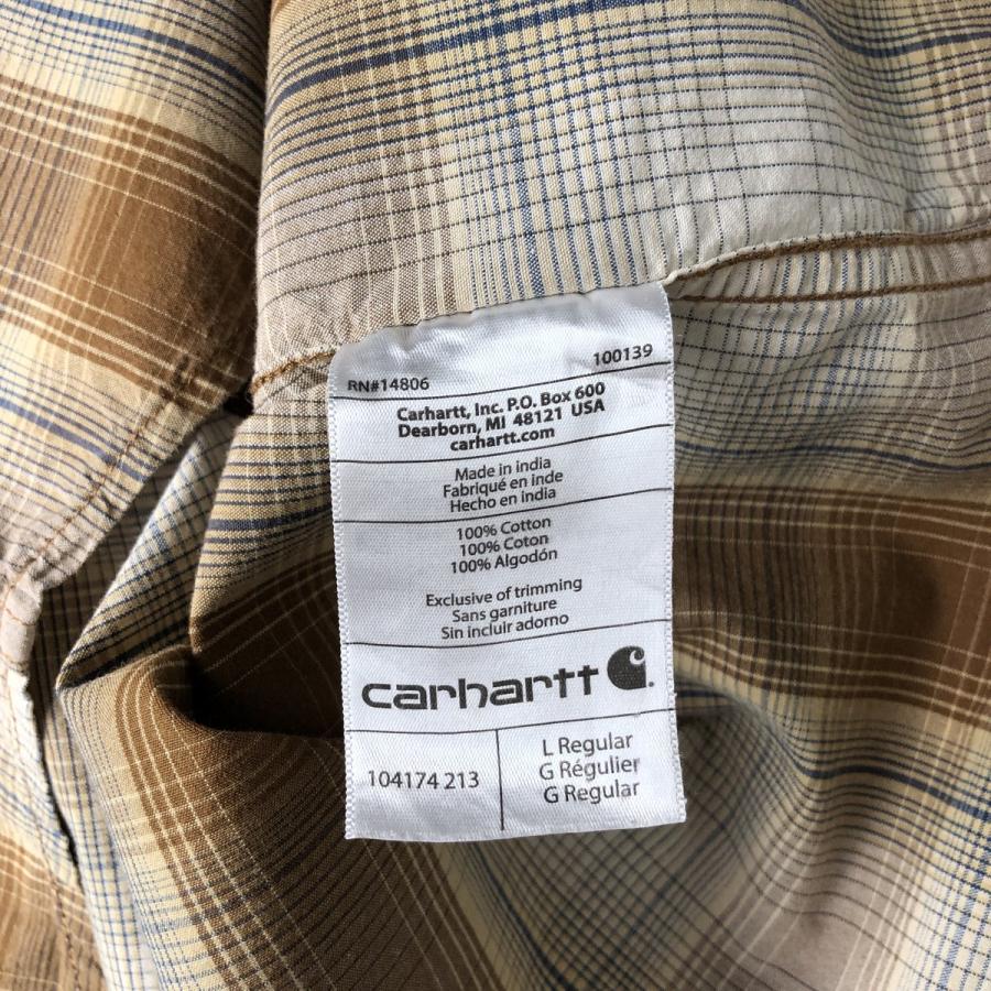 美品 オンブレチェック 長袖シャツ Carhartt RELAXED FIT L bebaf564745a99f5cc1335ee5df49d