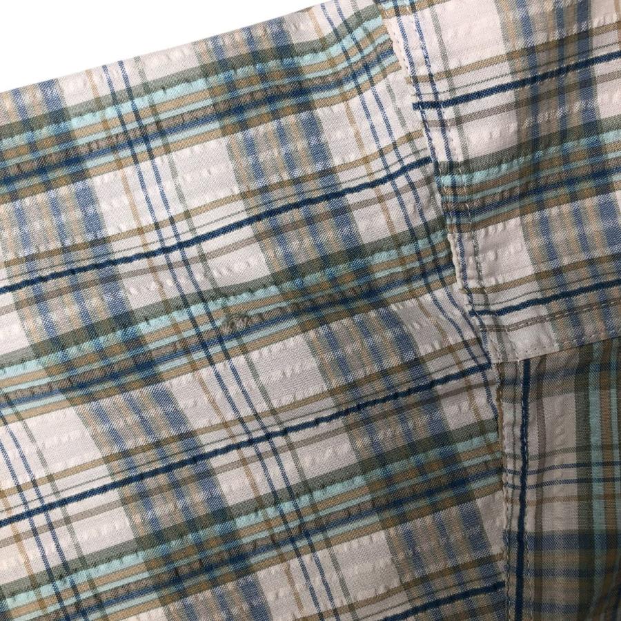 Patagonia 半袖シャツ M シアサッカー　夏用　激レア　チェックシャツ patagoniaパタゴニア チェック 半袖 シアサッカーシャツ L