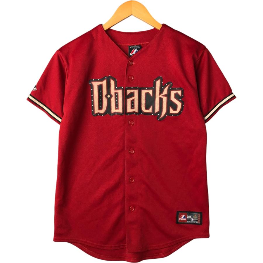 古着 マジェスティック MAJESTIC MLB ARIZONA DIAMONDBACKS アリゾナダイヤモンドバックス ゲームシャツ ベースボールシャツ レディースL相当 ヴィンテージ /eaa568269 古着 マジェスティック MLB アリゾナダイヤモンドバックス ゲーム