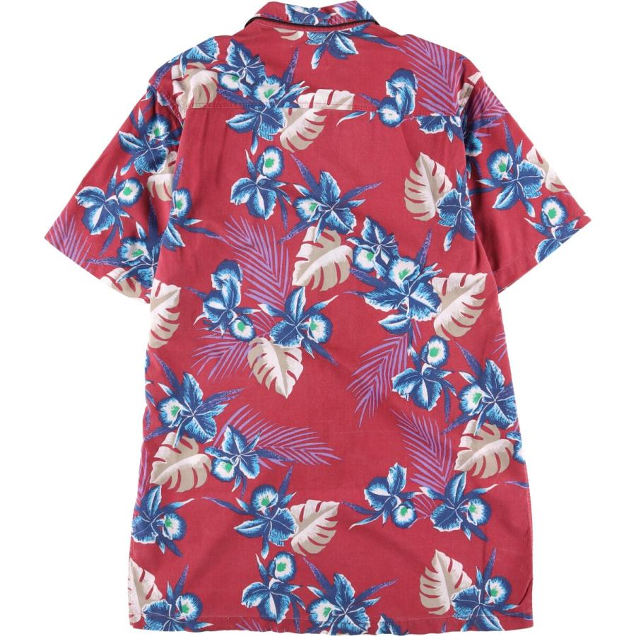 【人気】ステューシー レーヨン オープンカラー アロハシャツ STUSSY（ステューシー） 古着 総柄 ボタニカル柄 オープンカラー