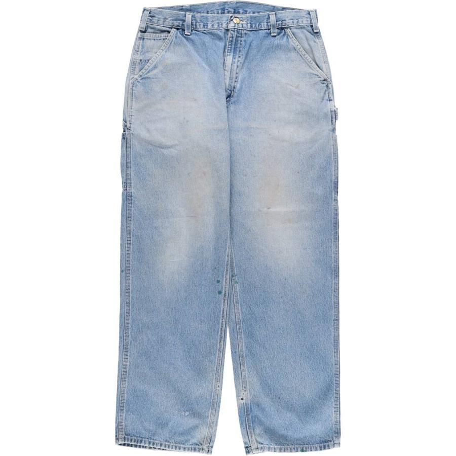 Carhartt デニムブルー ペインターパンツ 古着 カーハート Carhartt デニムペインターパンツ メンズw34