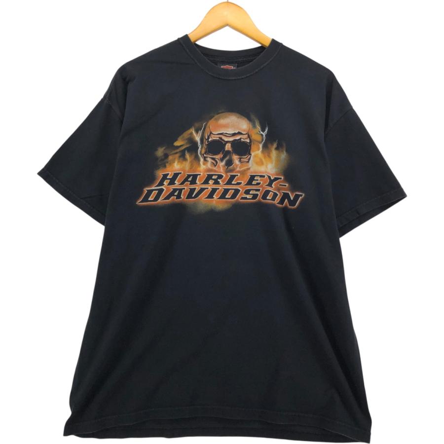 古着 00年代 Harley-Davidson ハーレーダビッドソン ドクロ柄 スカル柄  