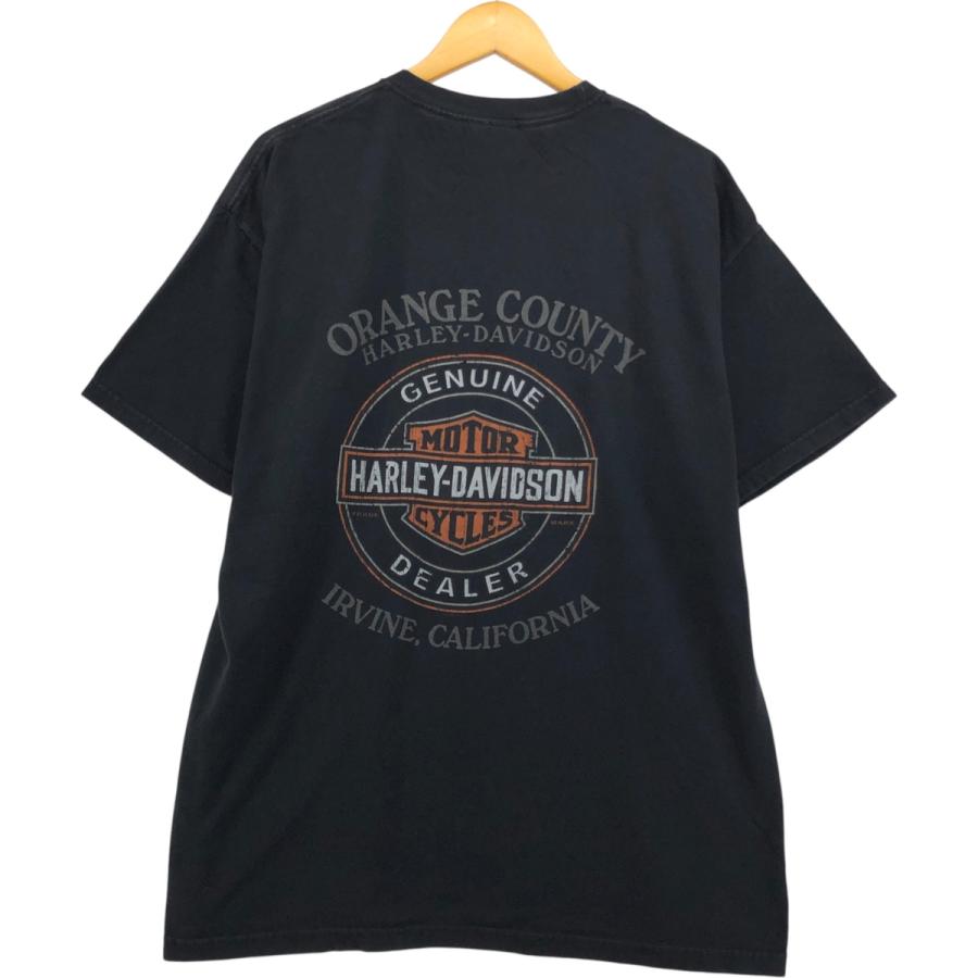 古着 00年代 Harley-Davidson ハーレーダビッドソン ドクロ柄 スカル柄  