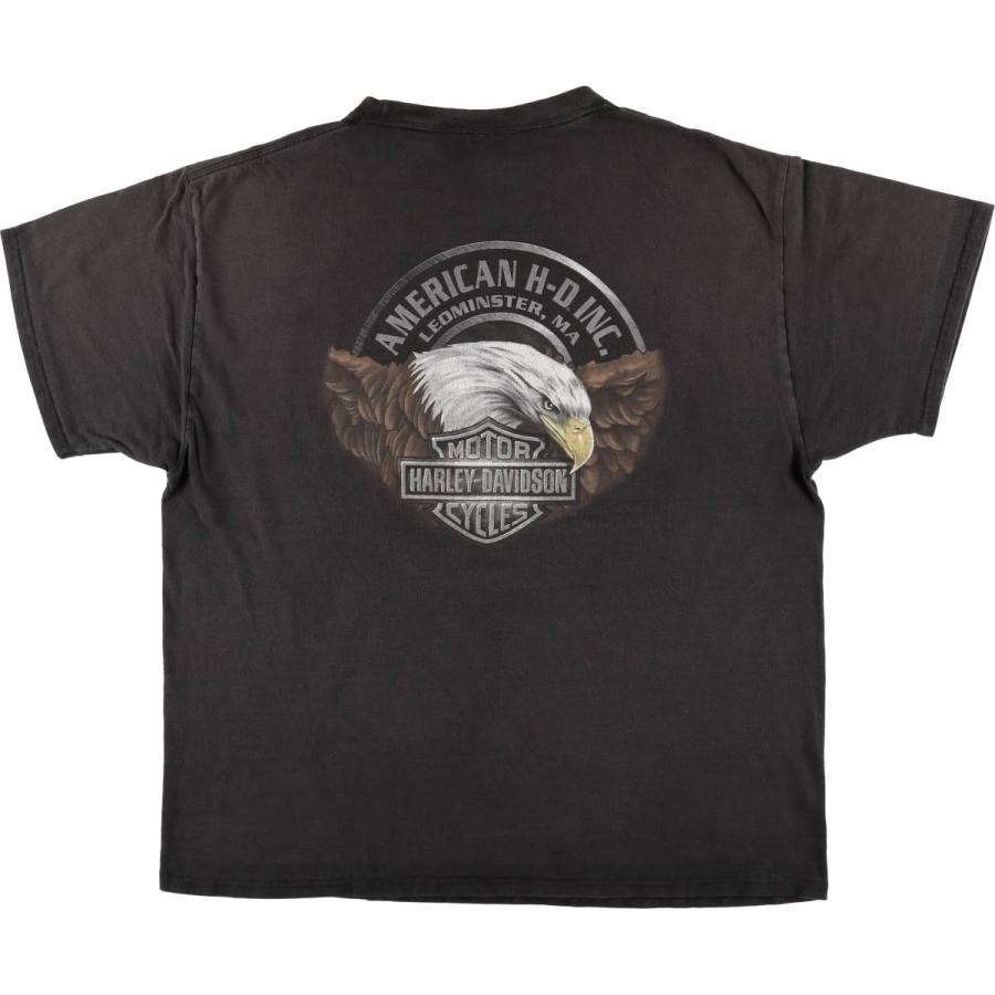 古着 ハーレーダビッドソン Harley-Davidson ドクロ柄 スカル柄 鷲柄  