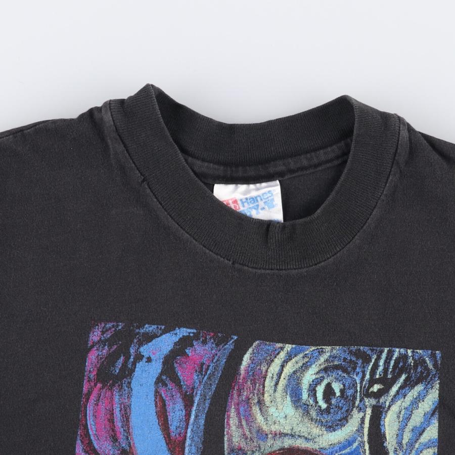 90年代 ヴィンテージ ロンドン アートTシャツ ヘインズ ブラック 黒