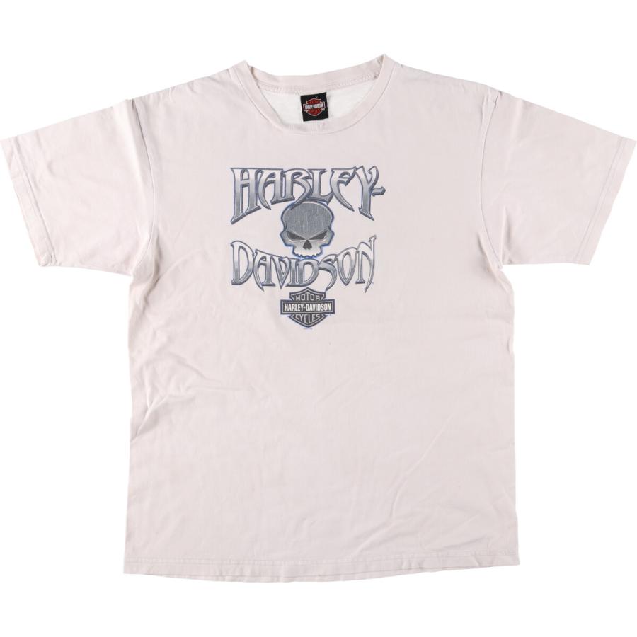 古着 00年代 ハーレーダビッドソン Harley-Davidson ドクロ柄 スカル柄  