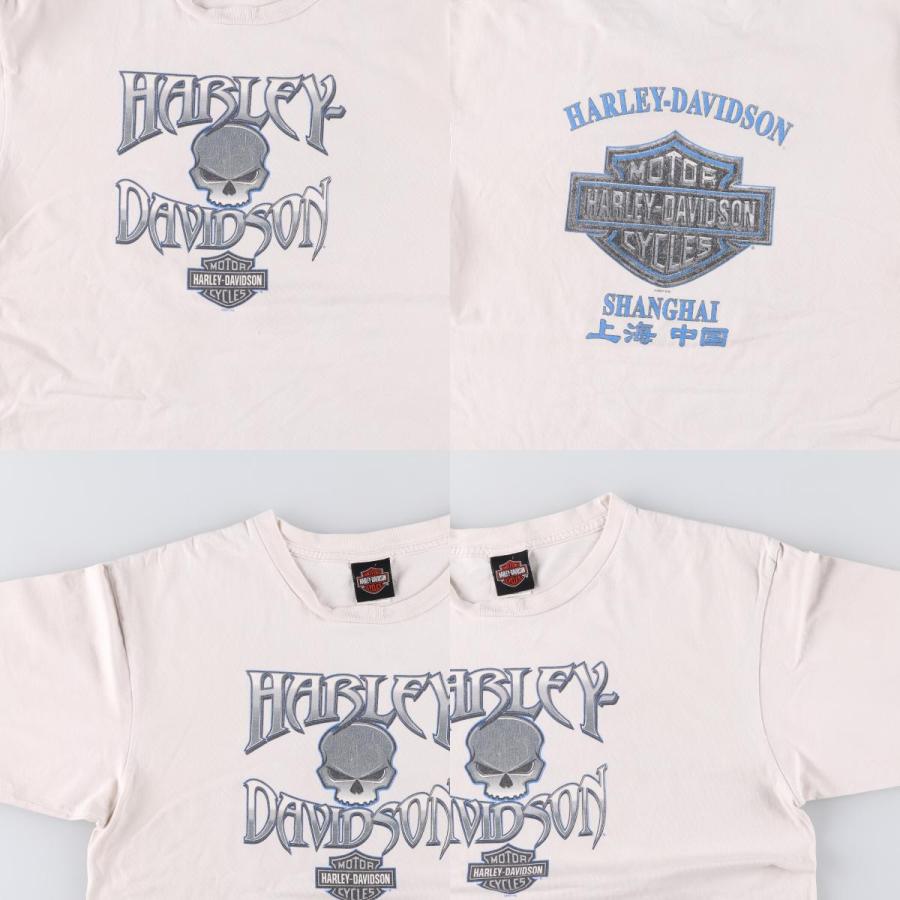 古着 00年代 ハーレーダビッドソン Harley-Davidson ドクロ柄 スカル柄  