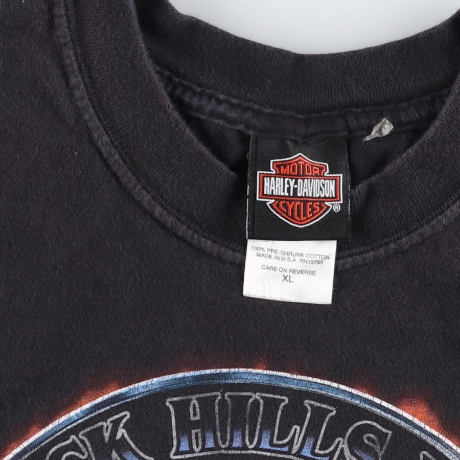 US古着 00s ROCK CHANG アメリカンバイク鷲柄 両面プリント 古着 00年代 ハーレーダビッドソン Harley-Davidson 鷲柄
