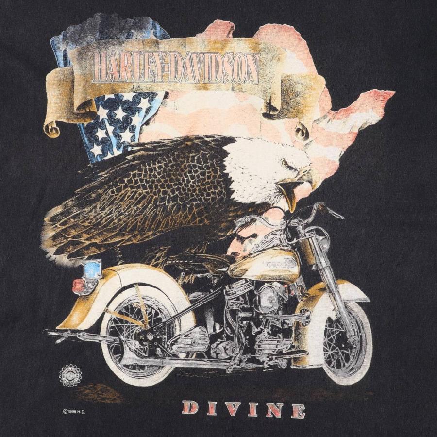 古着 90年代 ハーレーダビッドソン Harley-Davidson 鷲柄 イーグル柄  