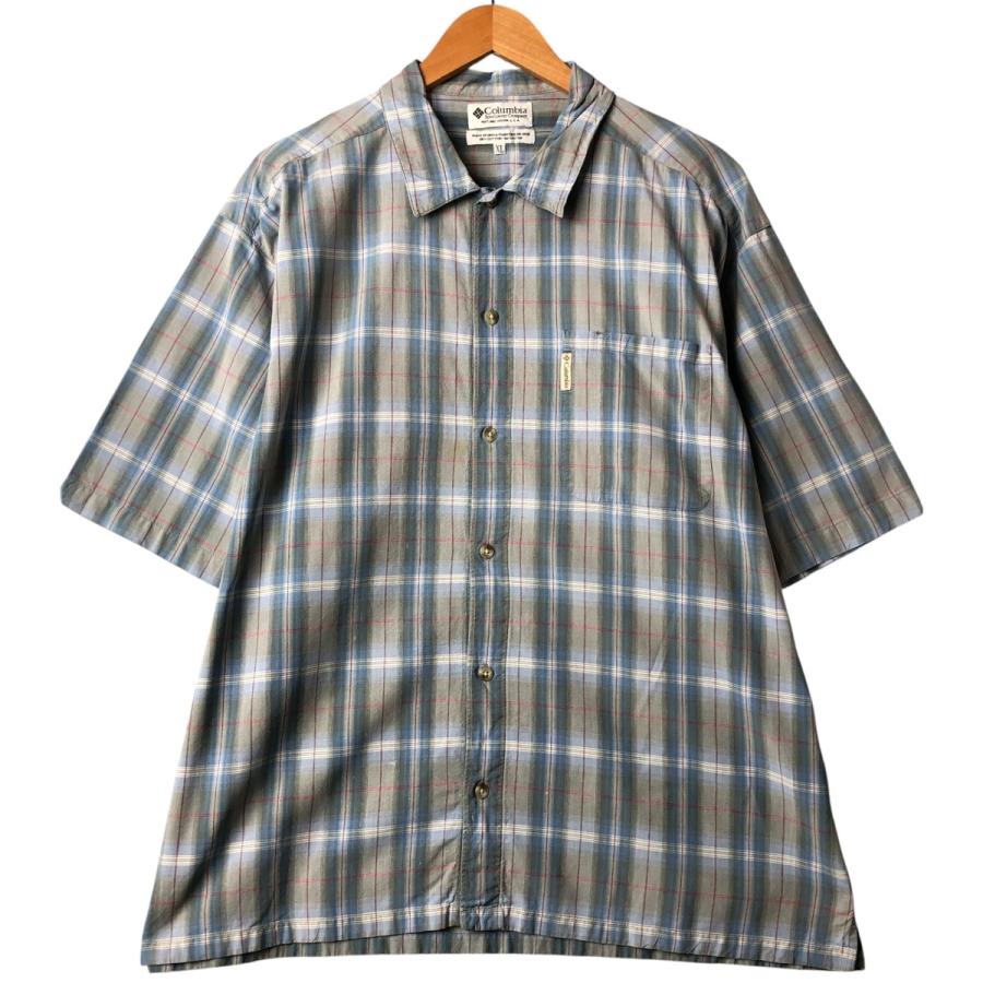 Columbia（コロンビア） 古着 90~00年代 半袖 コットン チェックシャツ 