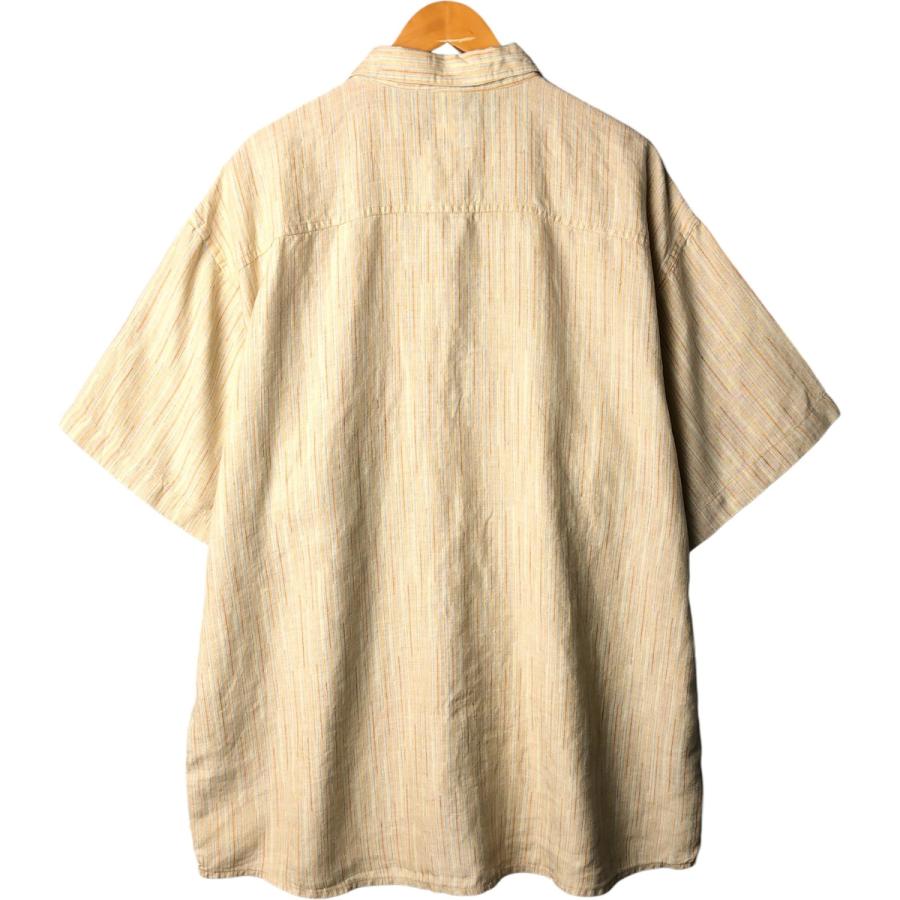 patagonia ストライプ 半袖シャツ M Patagonia” HEMP STRIPE SHIRT パタゴニア リネンシャツ
