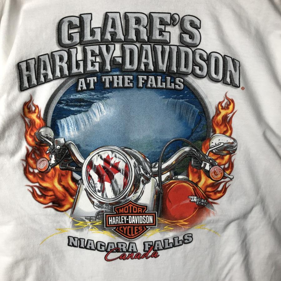 Harley-Davidson ファイヤー フレイム ロングTシャツ 古着 古着 ハーレーダビッドソン Harley-Davidson ファイヤーパターン