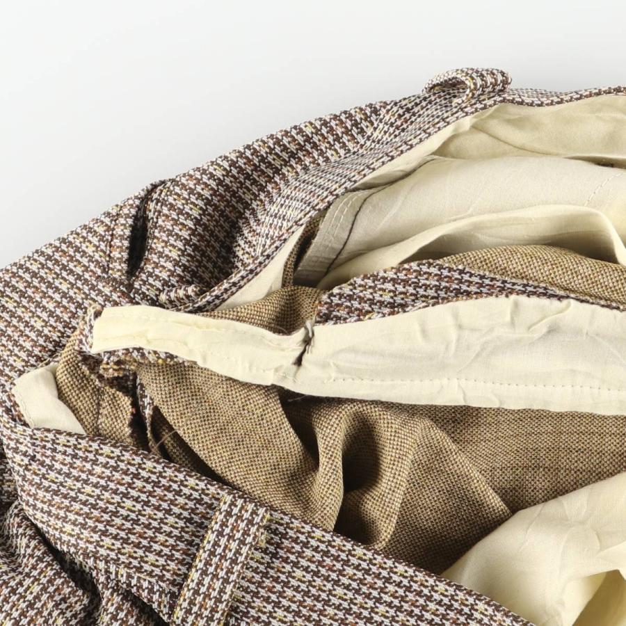 古着 70~80年代 チェック柄 フレアパンツ メンズw34相当 ヴィンテージ