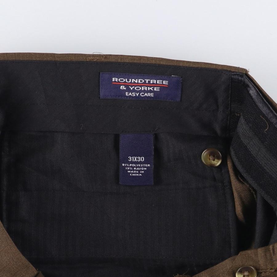 古着 ROUNDTREE and YORKE スラックスパンツ メンズw33相当 ツータック