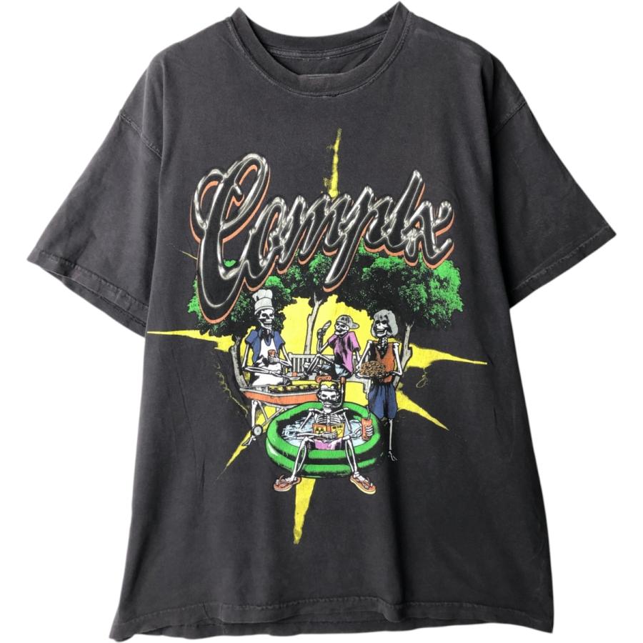 SPECIAL フェード 90s 田能村直入 スカル Tシャツ L 古着 COMPLEX コンプレックス ドクロ柄 スカル柄 バンドTシャツ バンT