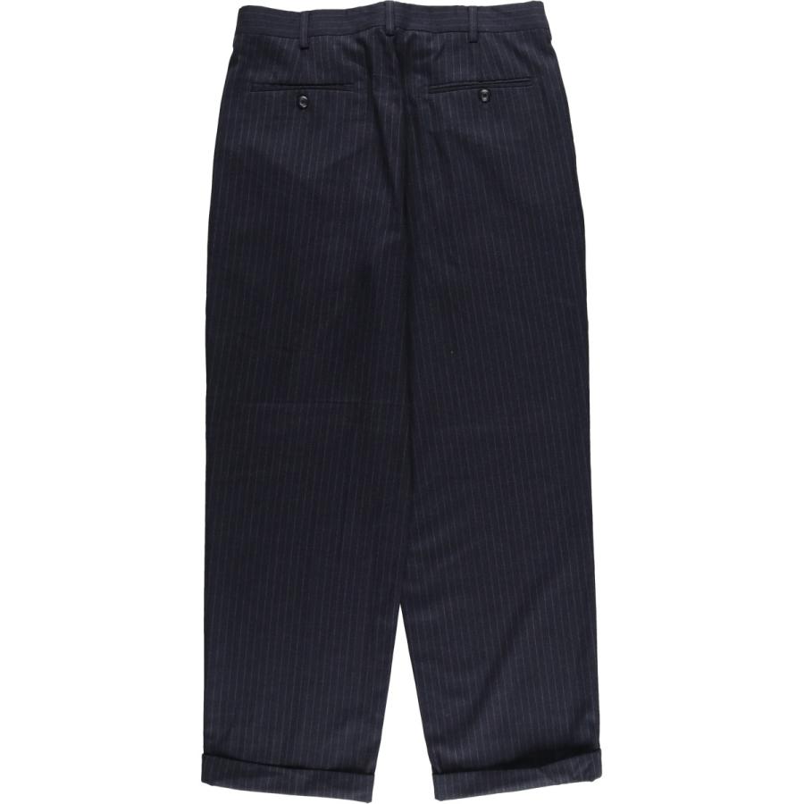 古着 JOHN HENRY ストライプ柄 ツータック スラックスパンツ メンズw33