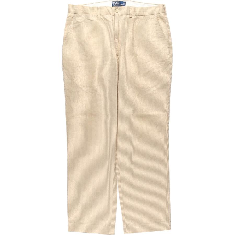 古着 ラルフローレン Ralph Lauren POLO by Ralph Lauren シアサッカー ストライプ柄 スラックスパンツ メンズw37相当/eaa569822 古着 ラルフローレン Ralph Lauren POLO by シアサッカー ストライプ柄
