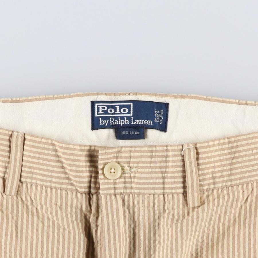 古着 ラルフローレン Ralph Lauren POLO by Ralph Lauren シアサッカー ストライプ柄 スラックスパンツ メンズw37相当/eaa569822 古着 ラルフローレン Ralph Lauren POLO by シアサッカー ストライプ柄