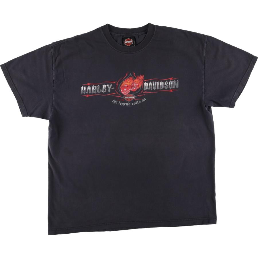 古着 00年代 Harley-Davidson 鷲柄 イーグル柄 ファイヤーパターン  