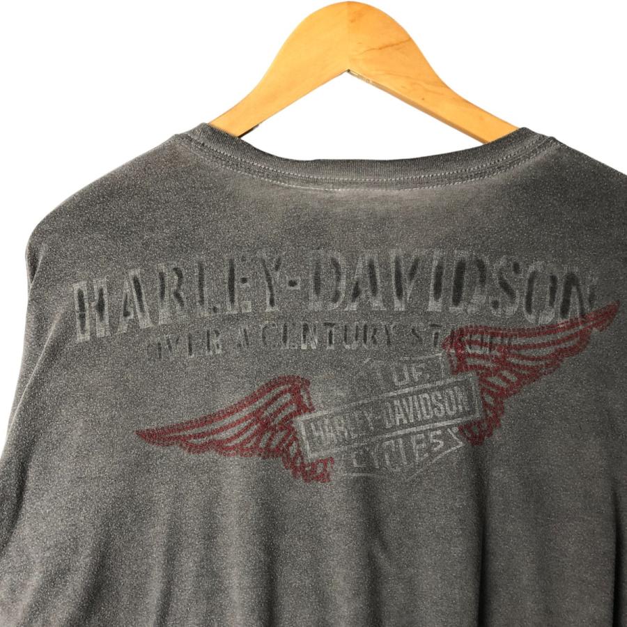 #672 HARLEY-DAVIDSON ハーレー　ロンT 古着　Lヴィンテージ Harley Davidson - L☆古着 ハーレーダビッドソン Harley