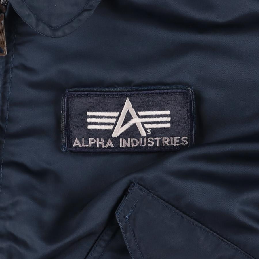 古着 CWU-45P フライトジャケット ネイビー L～XL相当 民間品 古着 民間品 アルファ ALPHA CWU-45/Pタイプ ミリタリー フライト