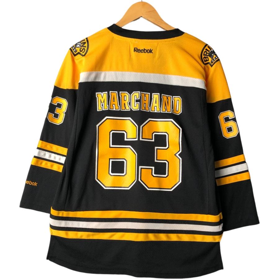 NHL アイスホッケー S 古着 ゲームシャツ ブルーインズ ボストン アメカジ SC】 【NHL×Reebok】ボストンブルーインズユニフォーム ホッケーシャツ 🌷