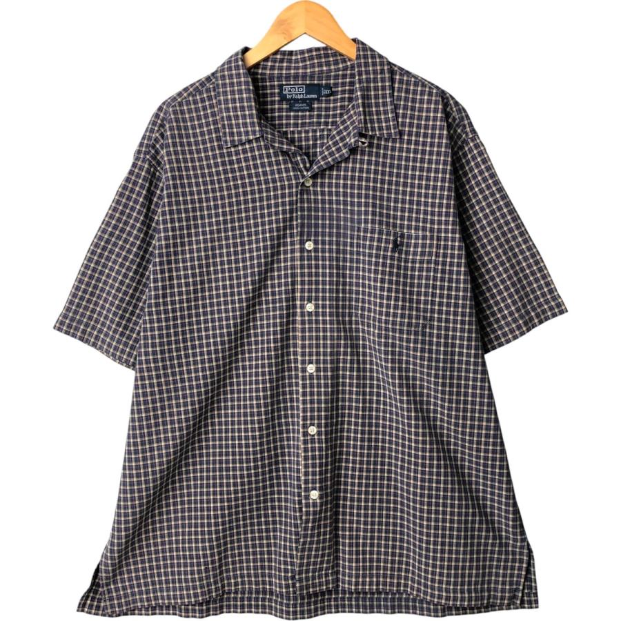 古着 ラルフローレン Ralph Lauren POLO by ADAMS チェック柄 半袖