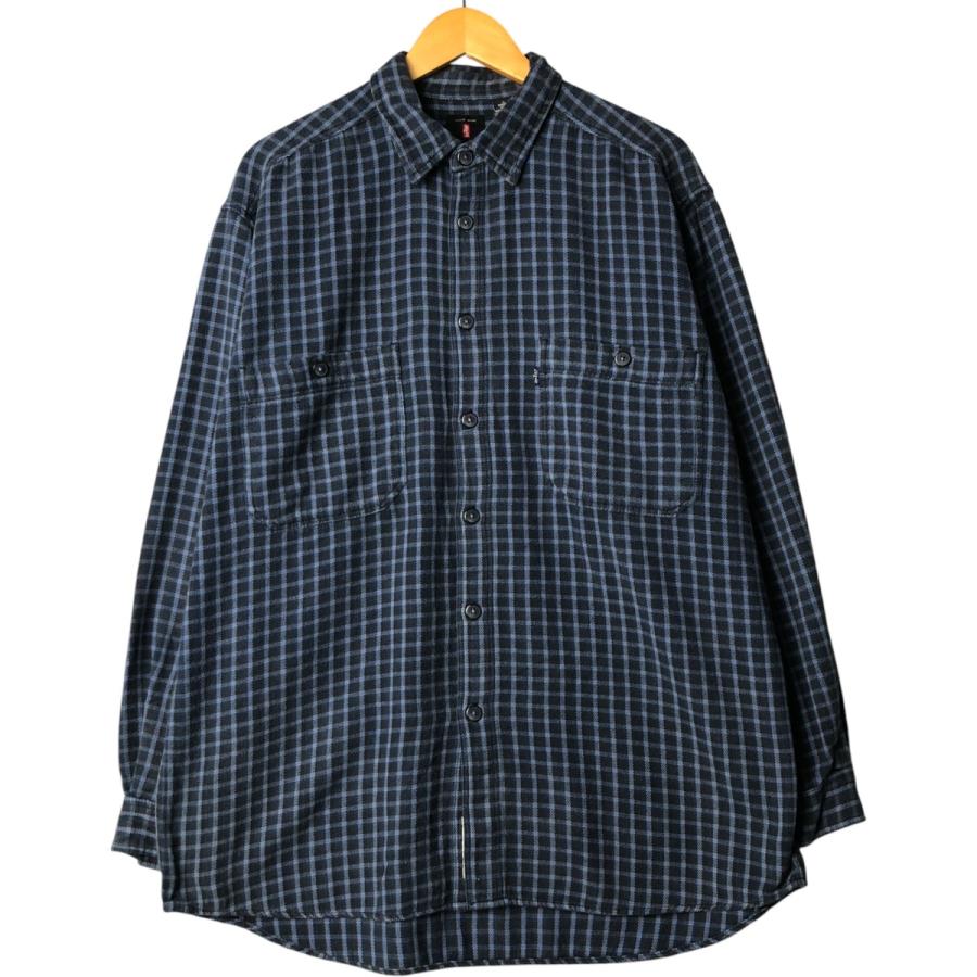 リーバイス Levis フランネルシャツ チェック メンズ ビンテージ 古着 Levi's リーバイス チェック柄 長袖 フランネルシャツ メンズXL