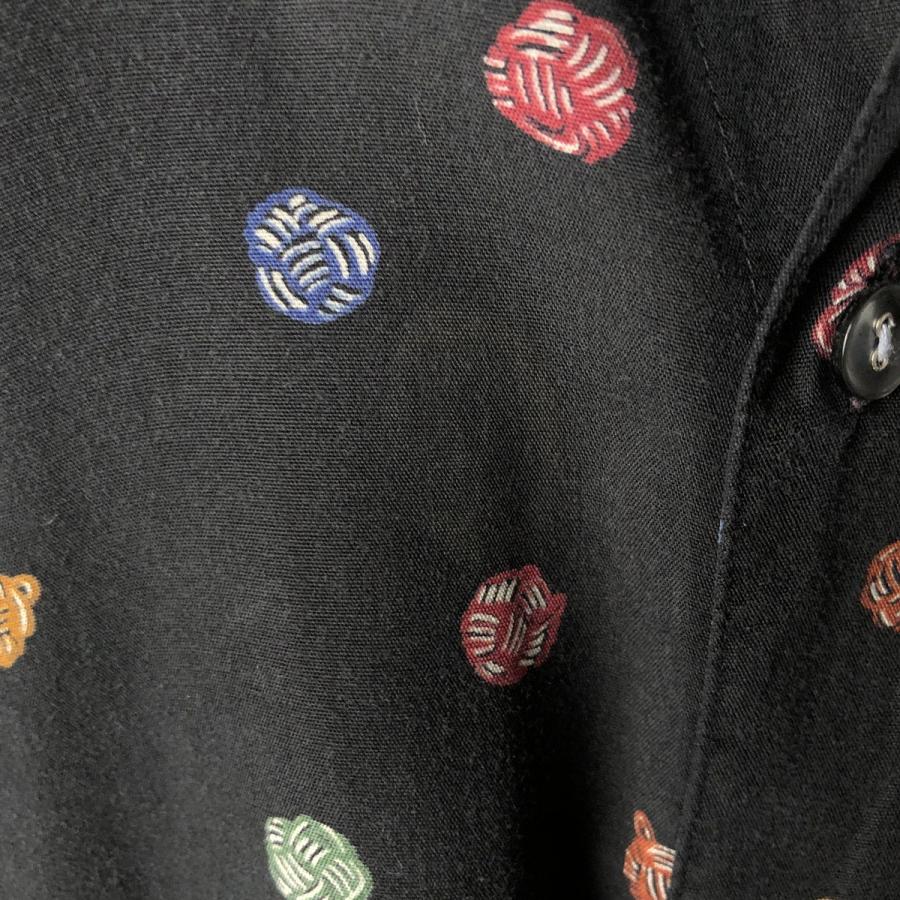 古着 ペリーエリス PERRY ELLIS 総柄 長袖 レーヨンシャツ メンズXL