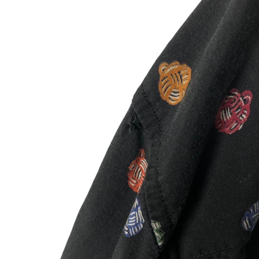 ペリーエリス　90s 総柄レーヨンシャツ　黒　L 古着 楽天市場】90s ヴィンテージ PERRY ELLIS ペリーエリス 総柄