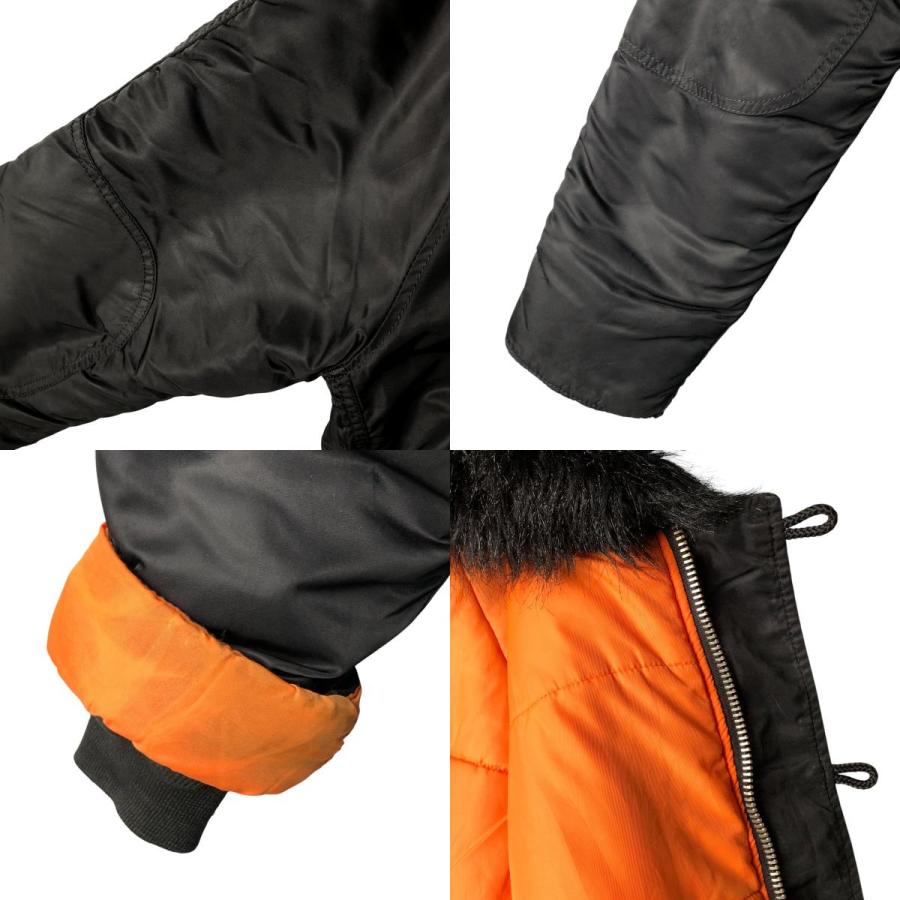 80s cwu-45p 短丈 中綿フライトジャケット ブラック オレンジ y2k CAHLUMN/3M Reflector Patch Magazine Pocket Flight Jacket “CWUｰ45P